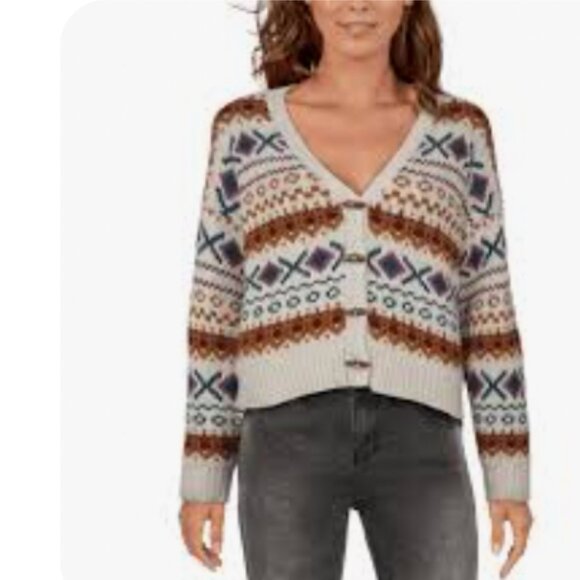 Natural Reflections Toggle Cardigan Size Large - Picture 1 of 7